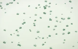 Forest Cream Crowns III — light green and white luxury background, variation III