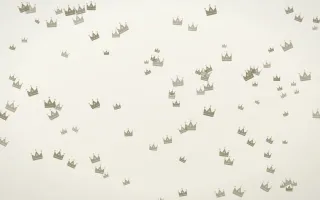 Fresh Linen Crowns II — light yellow and white luxury background, variation II