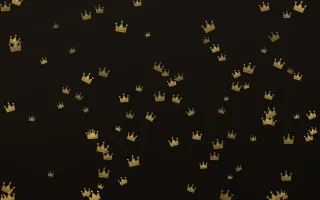 Golden Noir Crowns II — dark gold, yellow and black luxury background, variation II