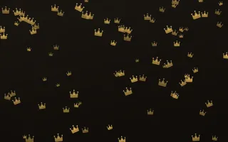 Golden Noir Crowns III — dark gold, yellow and black luxury background, variation III