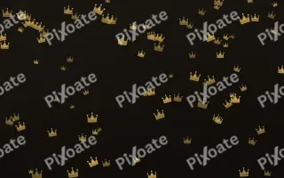 Golden Noir Crowns III — dark gold, yellow and black luxury background, variation III