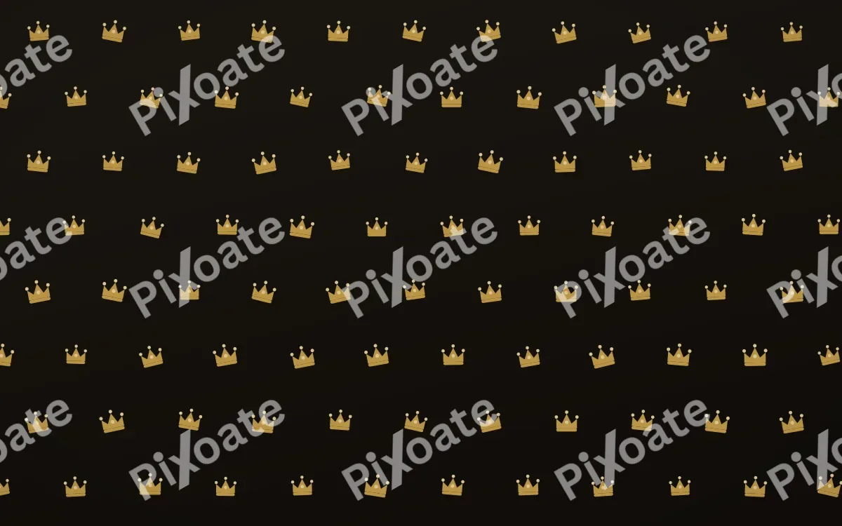 Golden Noir Crowns Tiled — dark gold, yellow and black luxury background