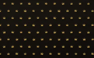 Golden Noir Crowns Tiled — dark gold, yellow and black luxury background