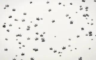 Inkline Crowns II — light grey and white luxury background, variation II