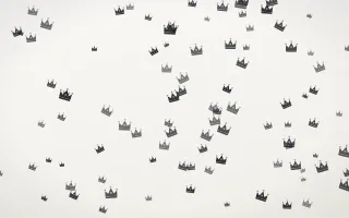 Inkline Crowns III — light grey and white luxury background, variation III