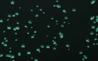 Mint Noir Crowns — dark green and black luxury background