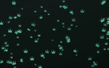 Mint Noir Crowns — dark green and black luxury background