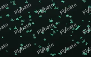Mint Noir Crowns II — dark green and black luxury background, variation II