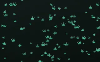 Mint Noir Crowns III — dark green and black luxury background, variation III