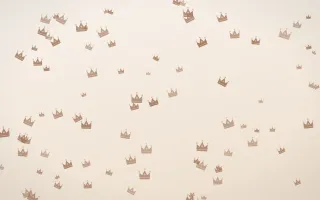 Mocha Milk Crowns — light orange and white luxury background