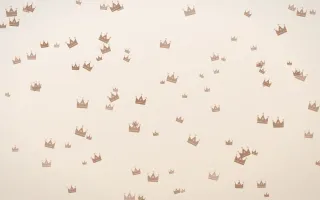 Mocha Milk Crowns II — light orange and white luxury background, variation II