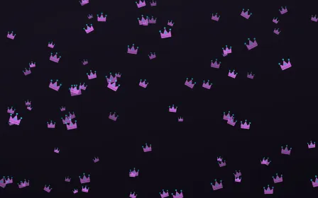 Neon Noir Crowns — dark purple, teal and black luxury background