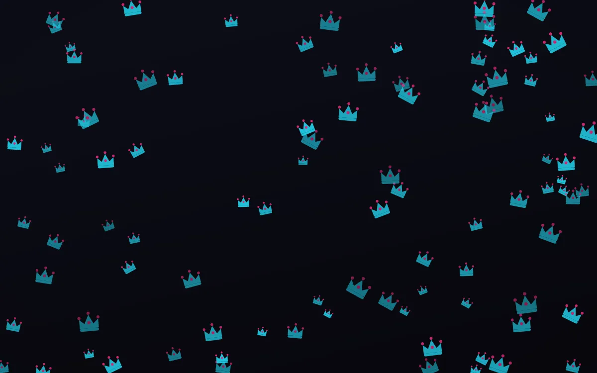 Neonline Crowns — dark teal, pink and black luxury background