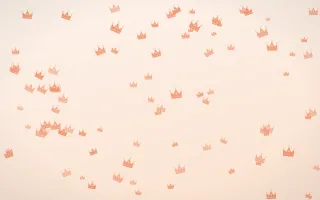 Peach Fuzz Crowns — light orange and white luxury background
