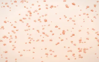 Peach Fuzz Crowns Dense — light orange and white luxury background