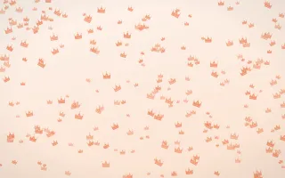 Peach Fuzz Crowns Dense II — light orange and white luxury background, variation II