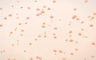 Peach Fuzz Crowns II — light orange and white luxury background, variation II
