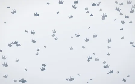 Slate Mist Crowns — light blue and white luxury background