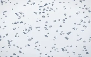 Slate Mist Crowns Dense II — light blue and white luxury background, variation II