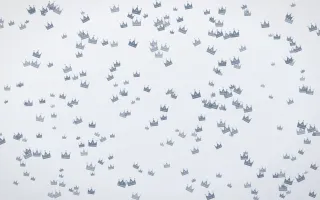Slate Mist Crowns Dense III — light blue and white luxury background, variation III