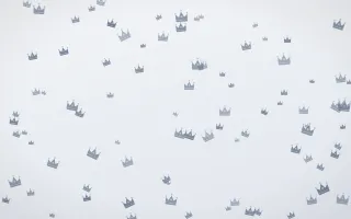 Slate Mist Crowns III — light blue and white luxury background, variation III