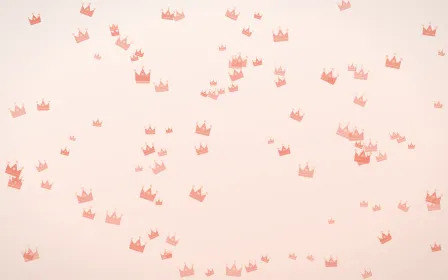 Sorbet Crowns — light red, orange and white luxury background