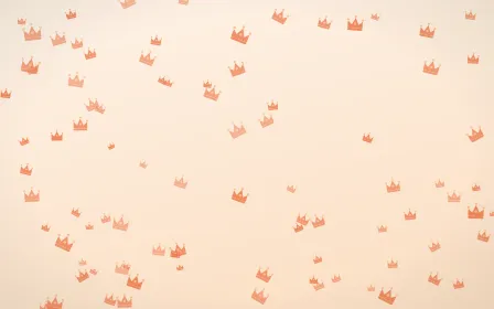 Sunset Pop Crowns — light orange and beige luxury background