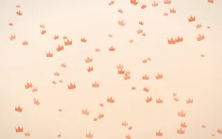 Sunset Pop Crowns II — light orange and beige luxury background, variation II