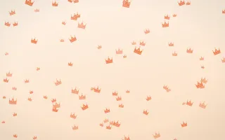 Sunset Pop Crowns III — light orange and beige luxury background, variation III