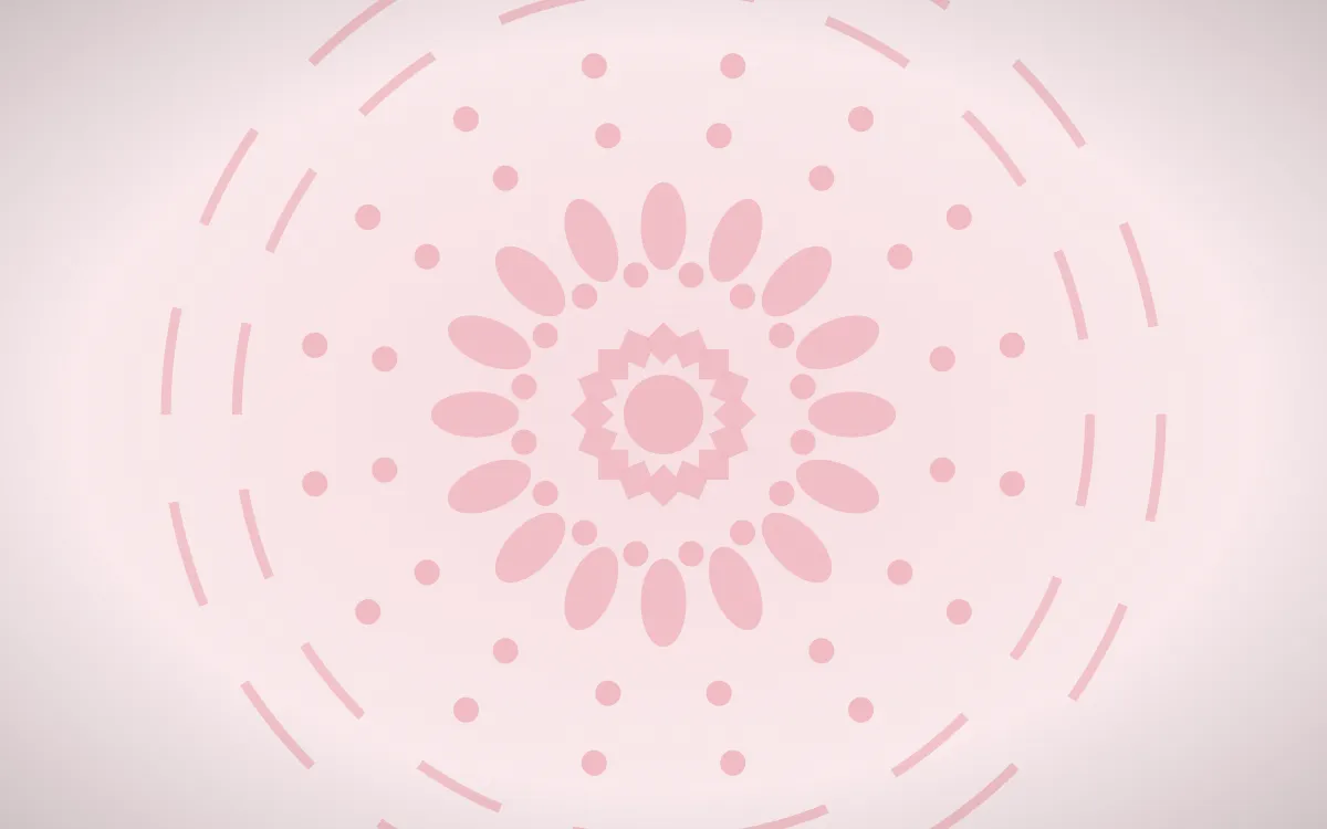 Blush Modern Quiet Radial — light white and red mandala background