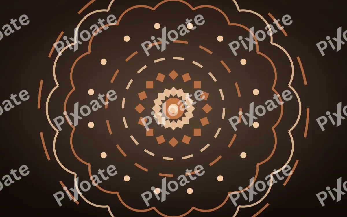 Copper Dusk Mandala — dark orange and brown mandala background