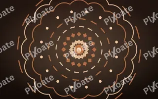 Copper Dusk Mandala — dark orange and brown mandala background