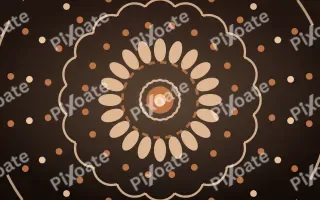 Copper Dusk Bloom Mandala — dark orange and brown mandala background