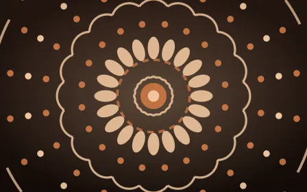 Copper Dusk Bloom Mandala — dark orange and brown mandala background