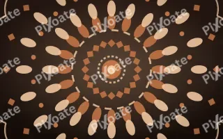 Copper Dusk Bloom Mandala III — dark orange and brown mandala background, variation III