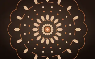 Copper Dusk Mandala II — dark orange and brown mandala background, variation II