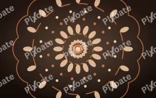 Copper Dusk Mandala II — dark orange and brown mandala background, variation II