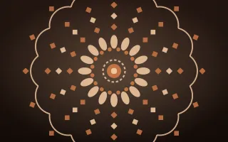 Copper Dusk Mandala III — dark orange and brown mandala background, variation III
