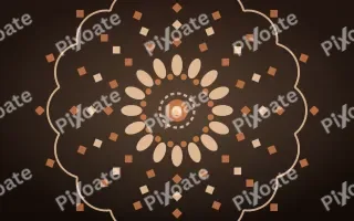 Copper Dusk Mandala III — dark orange and brown mandala background, variation III
