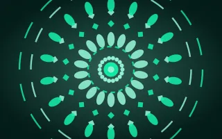 Cyber Mint Radial II — dark black and green mandala background, variation II