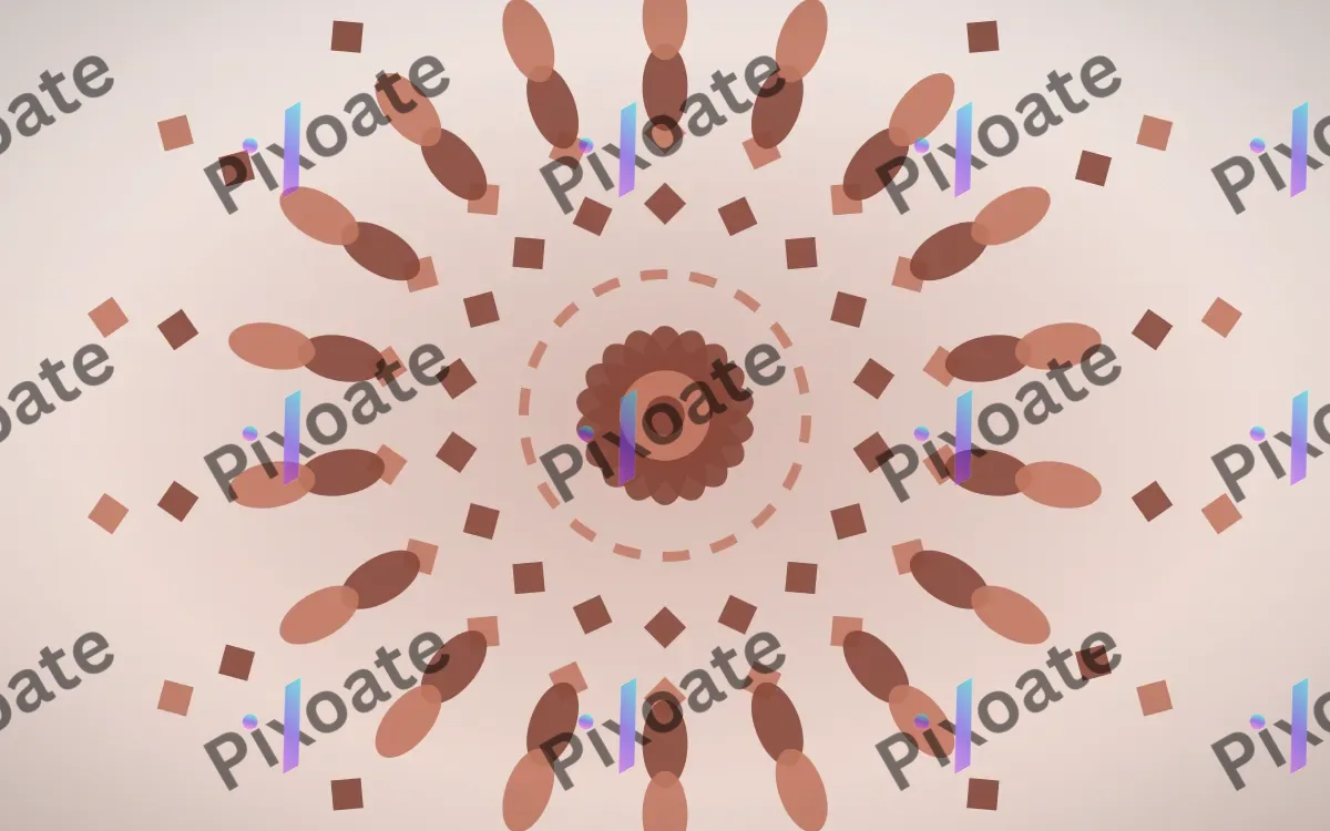 Dawn Rose Mandala — light orange, brown and white mandala background
