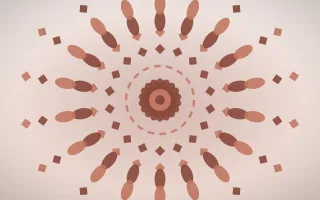 Dawn Rose Mandala — light orange, brown and white mandala background