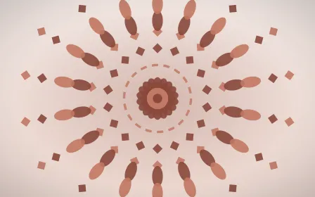 Dawn Rose Mandala — light orange, brown and white mandala background