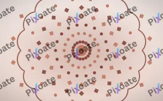 Dawn Rose Mandala III — light orange, brown and white mandala background, variation III