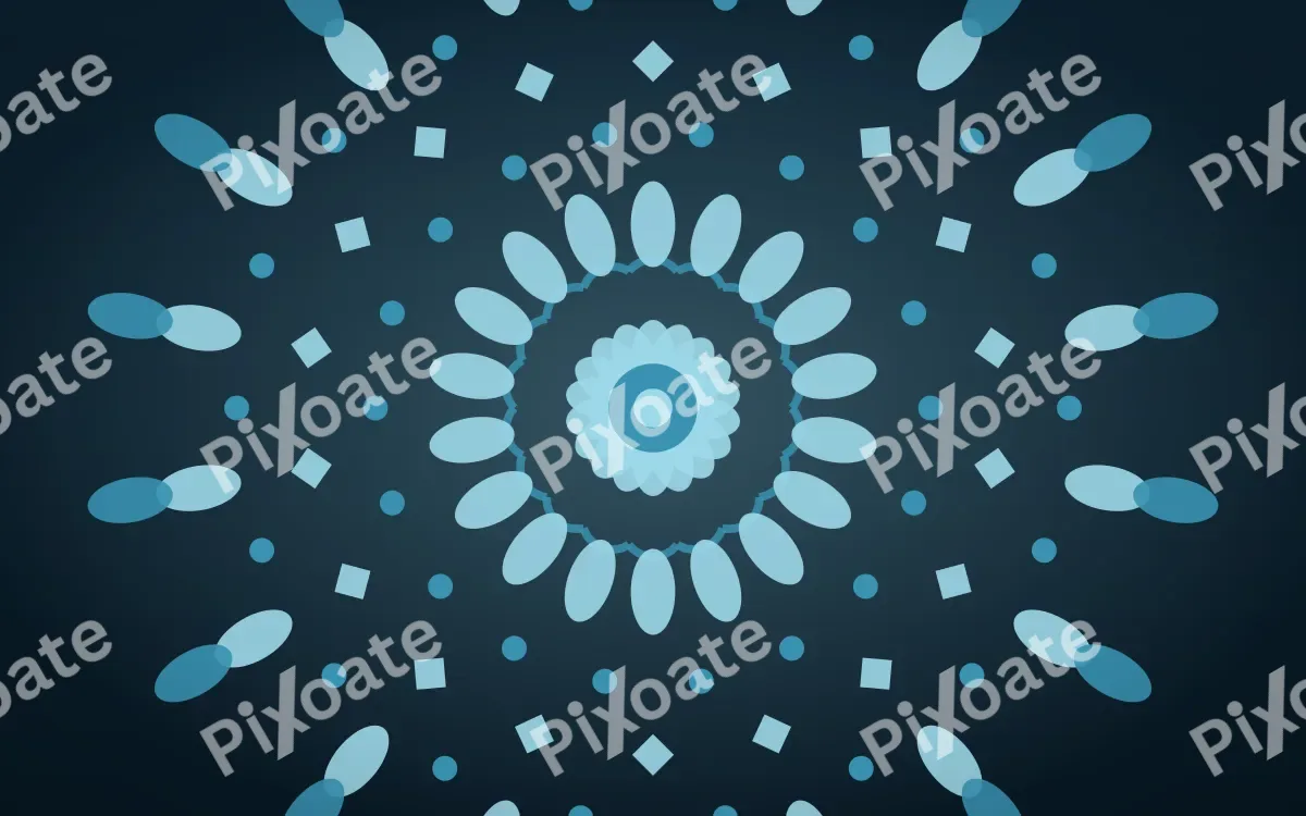 Deep Ocean Mandala — dark blue and teal mandala background