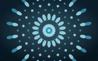 Deep Ocean Mandala — dark blue and teal mandala background