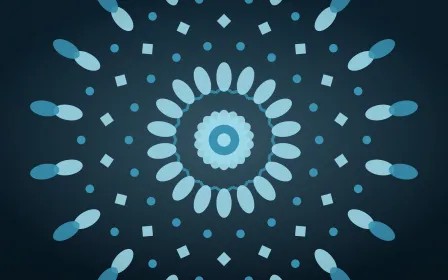Deep Ocean Mandala — dark blue and teal mandala background