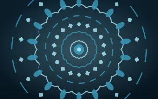 Deep Ocean Mandala III — dark blue and teal mandala background, variation III