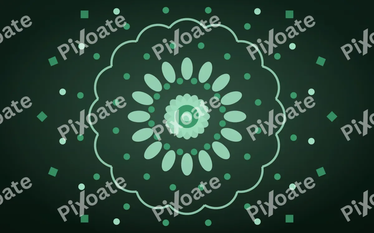 Emerald Shrine Mandala — dark green and black mandala background