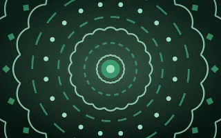 Emerald Shrine Bloom Mandala II — dark green and black mandala background, variation II